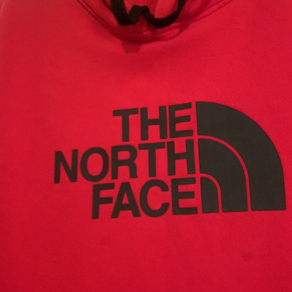 The North Face Red Jacket with Hood and Black Logo - Picture 5 of 10